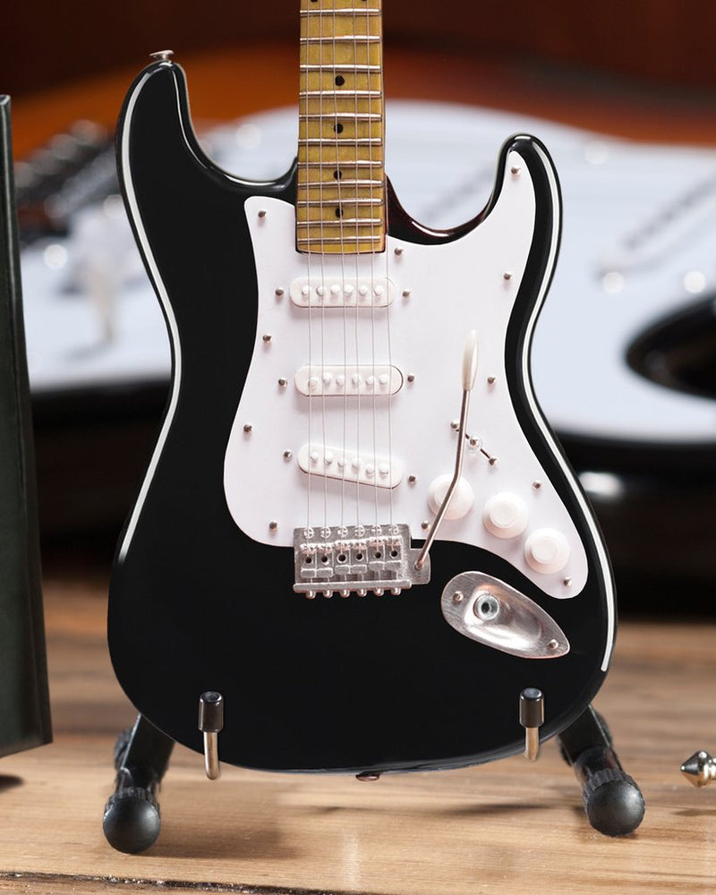 Fender™ Strat™ Classic Black Miniature AXE Guitar Replica - Officially Licensed Collectible (FS-002) close up