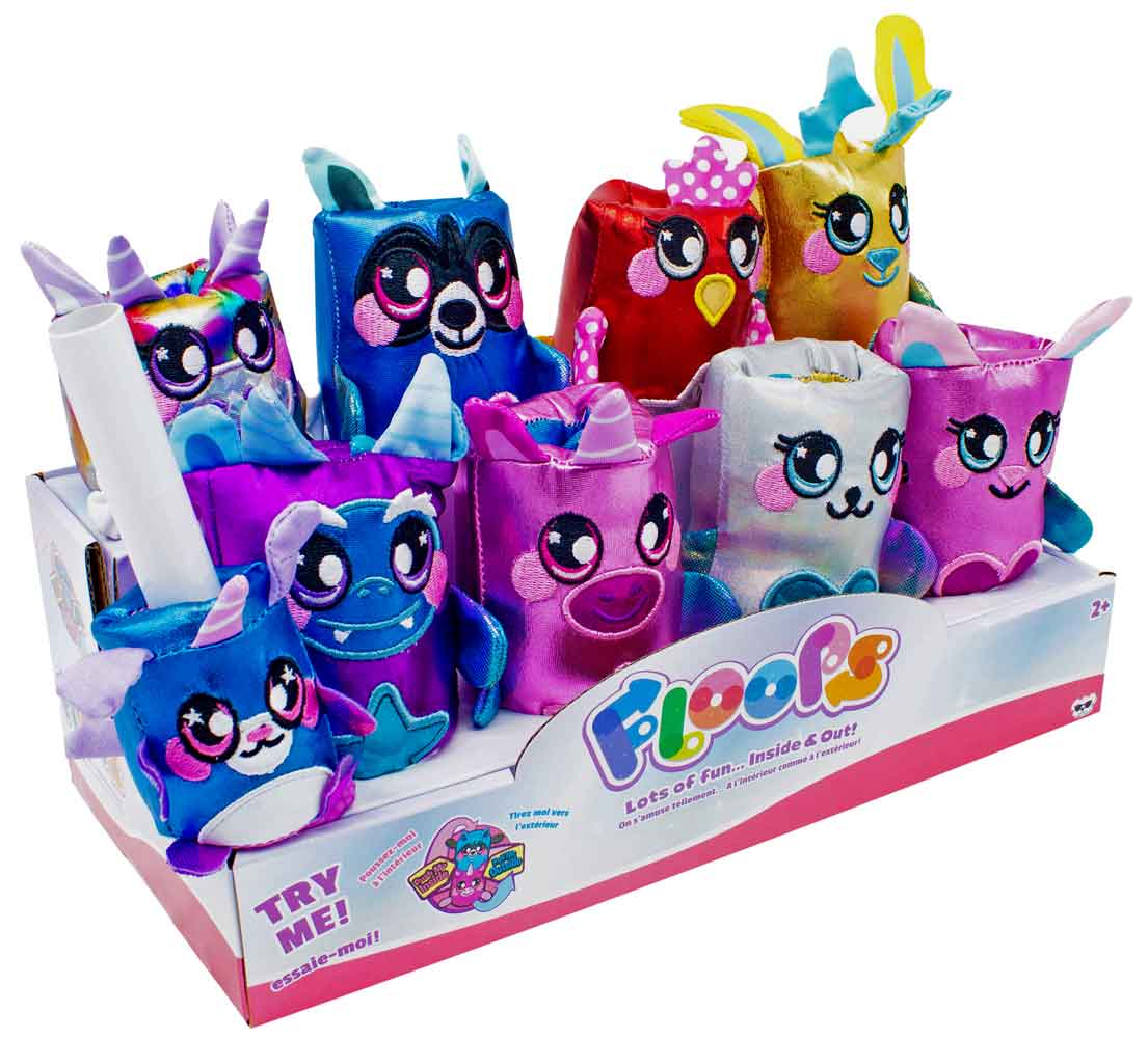 Floope Floops - Sealed Case of 8 (2 in 1 Plush Dolls) (Plus 1 mini Floop)