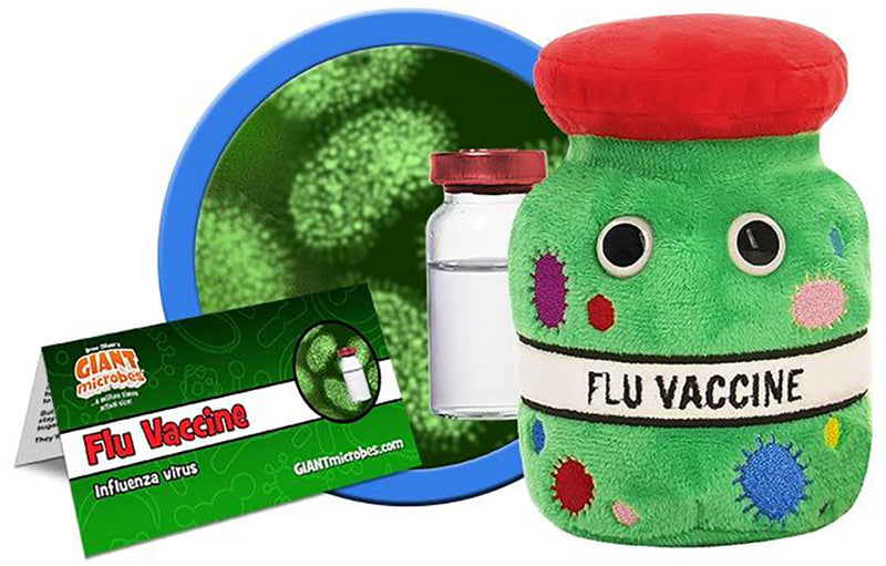 GIANTmicrobes Plush - Flu Vaccine With Tag