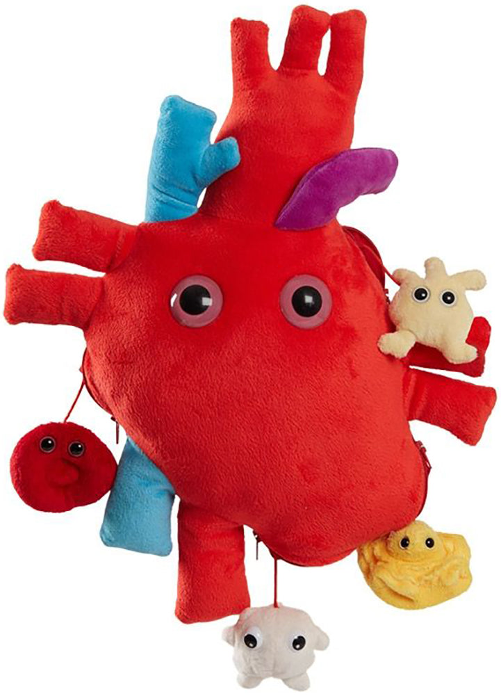 Giant Microbes Plush - Heart Deluxe With Mini Cells