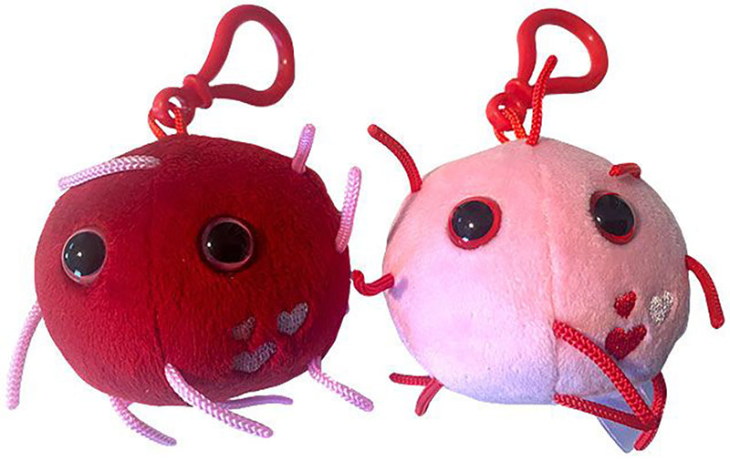 GIANTmicrobes Plush - COVID With Love Heart Box twin pair