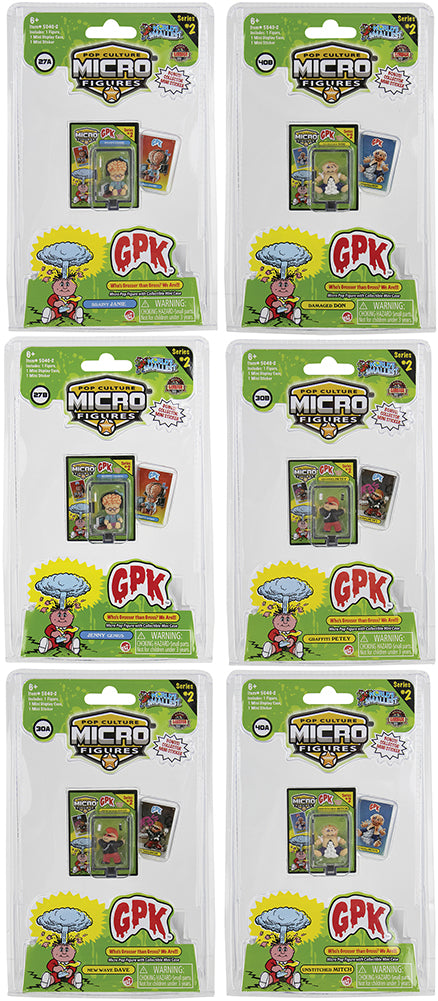 World's Smallest (GPK) Garbage Pail Kids Series 2 (Bundle of 6)