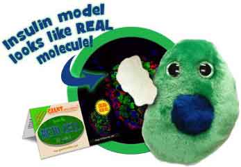 Giant Microbes Plush - Diabetes Beta Cell - Insulin (Β Cells) close up
