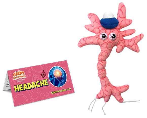 Giant Microbes Plush - Migraine Headache close up