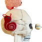 GIANTmicrobes Plush - Deluxe Skull with Minis (Brain, ear, brain cell & eyes) side