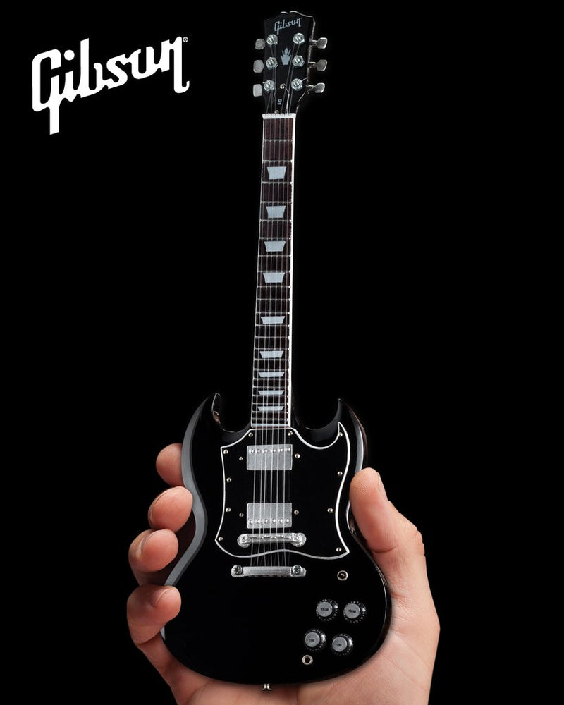 Gibson SG Standard Ebony 1:4 Scale Miniature AXE Guitar Replica - Officially Licensed Collectible (GG-221) Logo