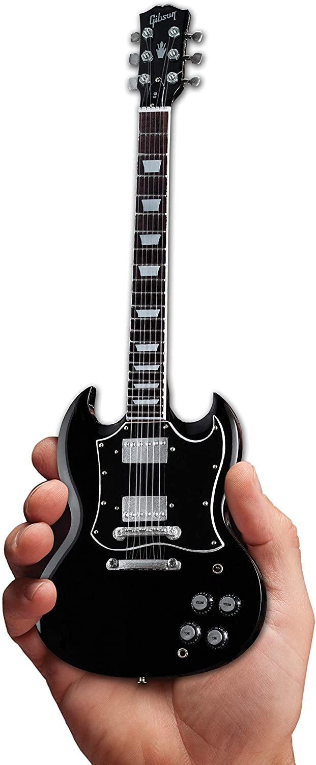 Gibson Les Paul Traditional Tobacco Burst 1:4 Scale Miniature AXE Guitar Replica - Officially Licensed Collectible (GG-122) in palm