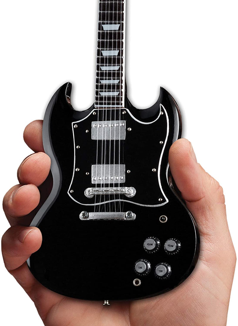 Gibson SG Standard Ebony 1:4 Scale Miniature AXE Guitar Replica - Officially Licensed Collectible (GG-221) in hand