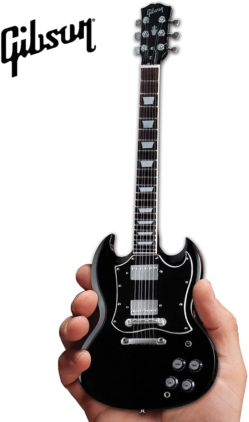 Gibson SG Standard Ebony 1:4 Scale Miniature AXE Guitar Replica - Officially Licensed Collectible (GG-221)