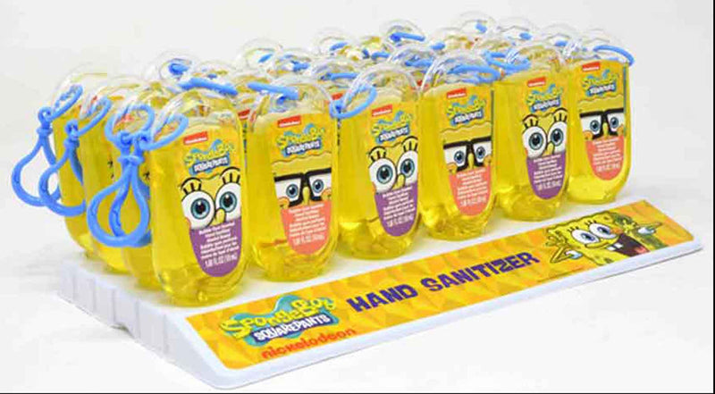 Bubble Gum Scented antibacterial Hand Sanitizer - SpongeBob SquarePants full case of 24 angled