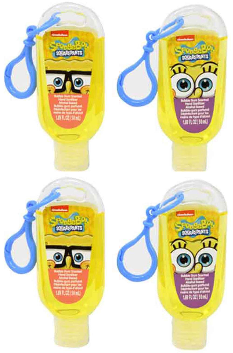 Bubble Gum Scented antibacterial Hand Sanitizer - SpongeBob SquarePants set of 4