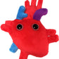 Giant Microbes Plush - Heart Organ open