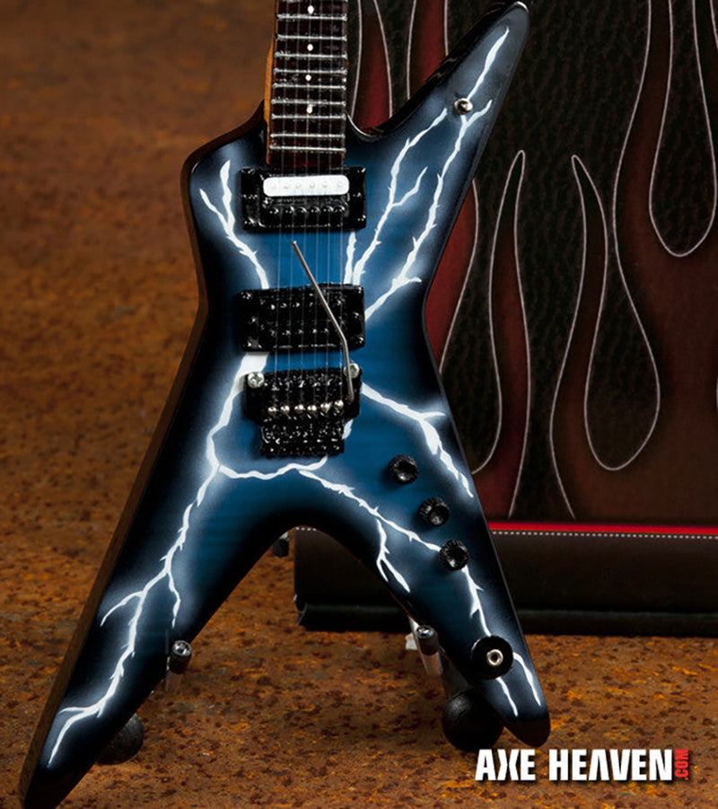 Licensed Dimebag Darrell Signature Lightning Bolt Miniature Guitar Replica Collectible (DD-001)