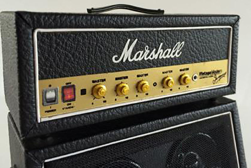 Full Stack Miniature Amp – Classic Black MS Style Speaker Cabinets top view
