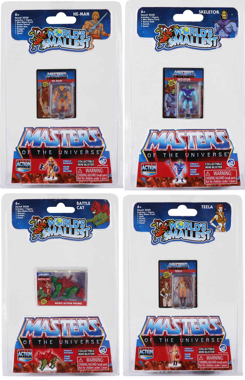 World's Smallest Masters of the Universe Micro Action Figures (Bundle of 4)