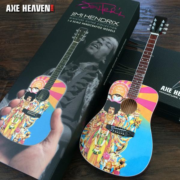 Jimi Hendrix Miniature AXIS Bold As Love Mini Acoustic Guitar Replica Collectible - Officially Licensed (JH-803) from on box