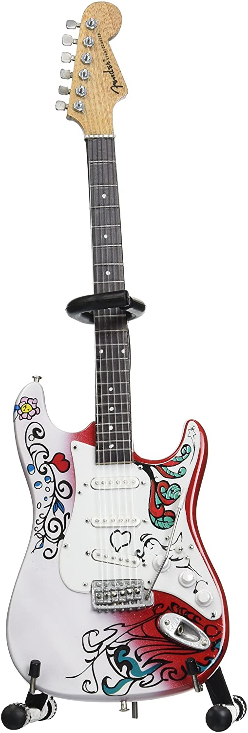 Jimi Hendrix Miniature Fender™ Strat™ Monterey Guitar Model - Officially Licensed Collectible (JH-801)