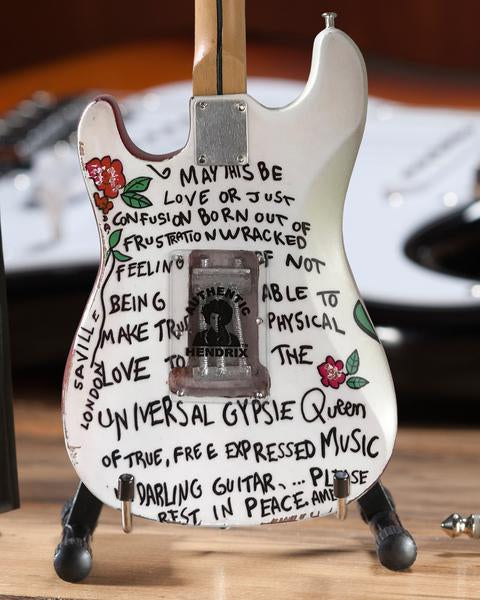 Jimi Hendrix Miniature Fender™ Strat™ "Saville" Guitar Replica Collectible - Officially Licensed (JH-805)