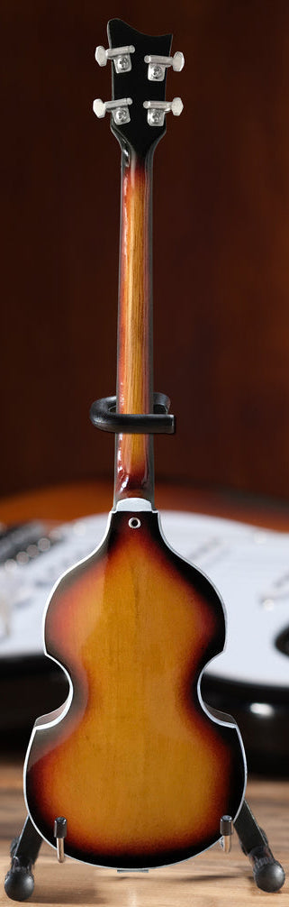 Paul McCartney Original Violin Bass Miniature Guitar Replica - Fab Four (PM-025) back standing up