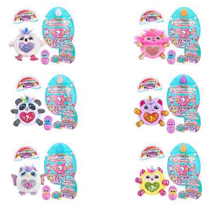 Mini Rainbocorn Peluche Cuore Scintillante Sorpresa - Serie 2