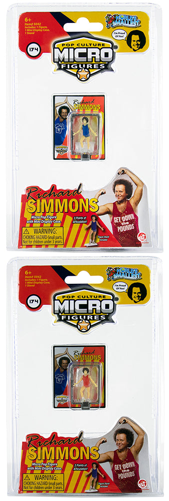 World’s Smallest Richard Simmons Pop Culture Micro Figures (Bundle of 2)