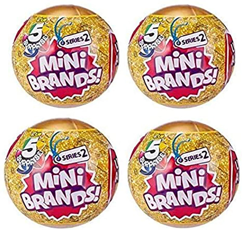 5 Surprise Mini Brands! Series 2 Mystery Pack (Bundle of 4)