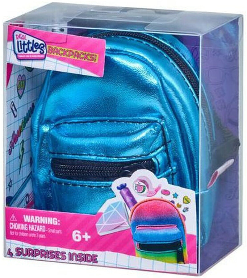 Shopkins Real Littles Backpack Series 2 (Complete set of 6) denim blue