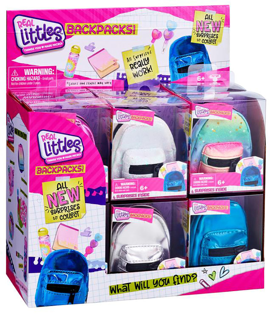 Shopkins Real Littles Collectable Micro Backpack, Handbag and Sneakers, 3-pk Increditoyz Gift Bundle, Girl's, Size: One Size