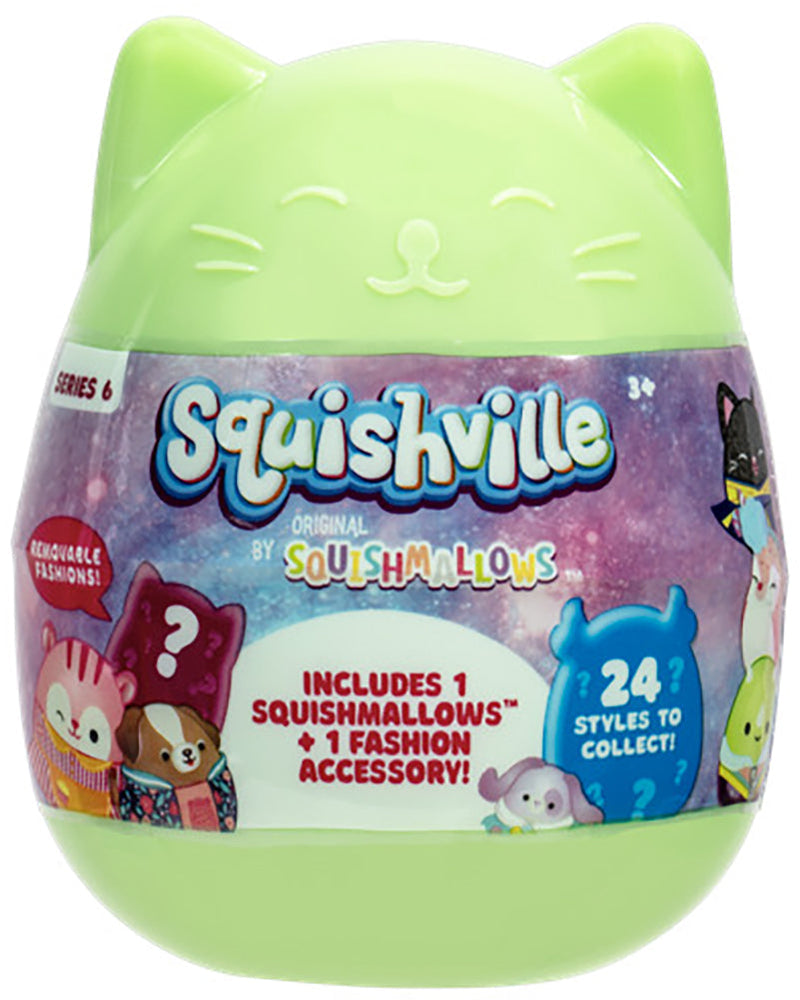 Squishmallows Squishville! (Series 6 Random) Mystery Mini Plush Pack (One Random Color) green