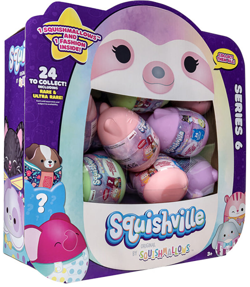 Squishmallows Squishville! (Series 6 Random) Mystery Mini Plush Pack (One Random Color) case other side