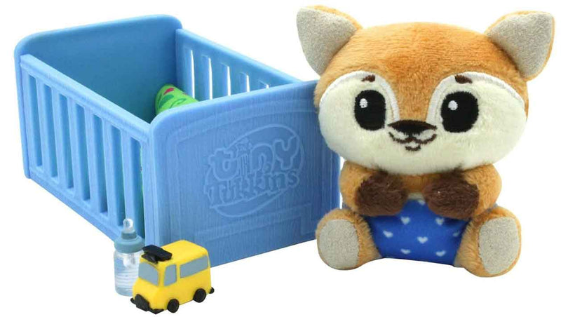 Tiny Tukkins Baby 'n' Crib Mystery Plush Pack fox