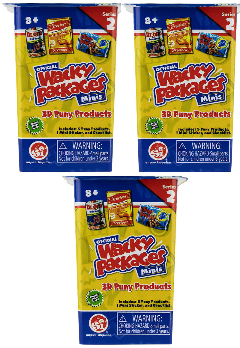 World's Smallest Wacky Packages Minis Series 2 Mystery Pack (Bundle of 3)