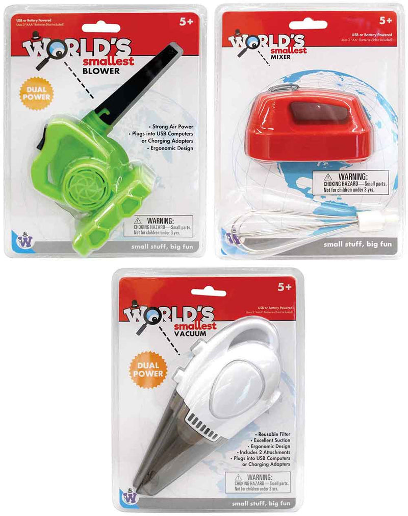 World Smallest (Cordless) Bundle of 3 (Blower, Vacuum & Mixer)