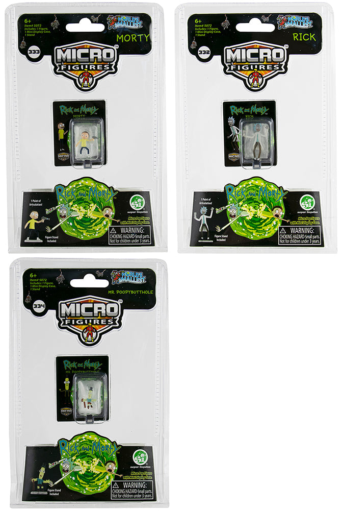 World’s Smallest Rick and Morty Pop Culture Micro Figures - Random