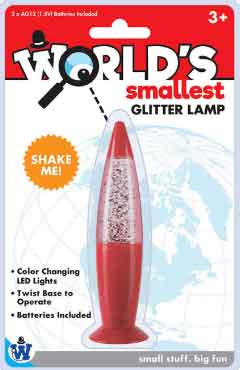 Worlds Smallest Spring Walker (by Westminster) glitter lamp