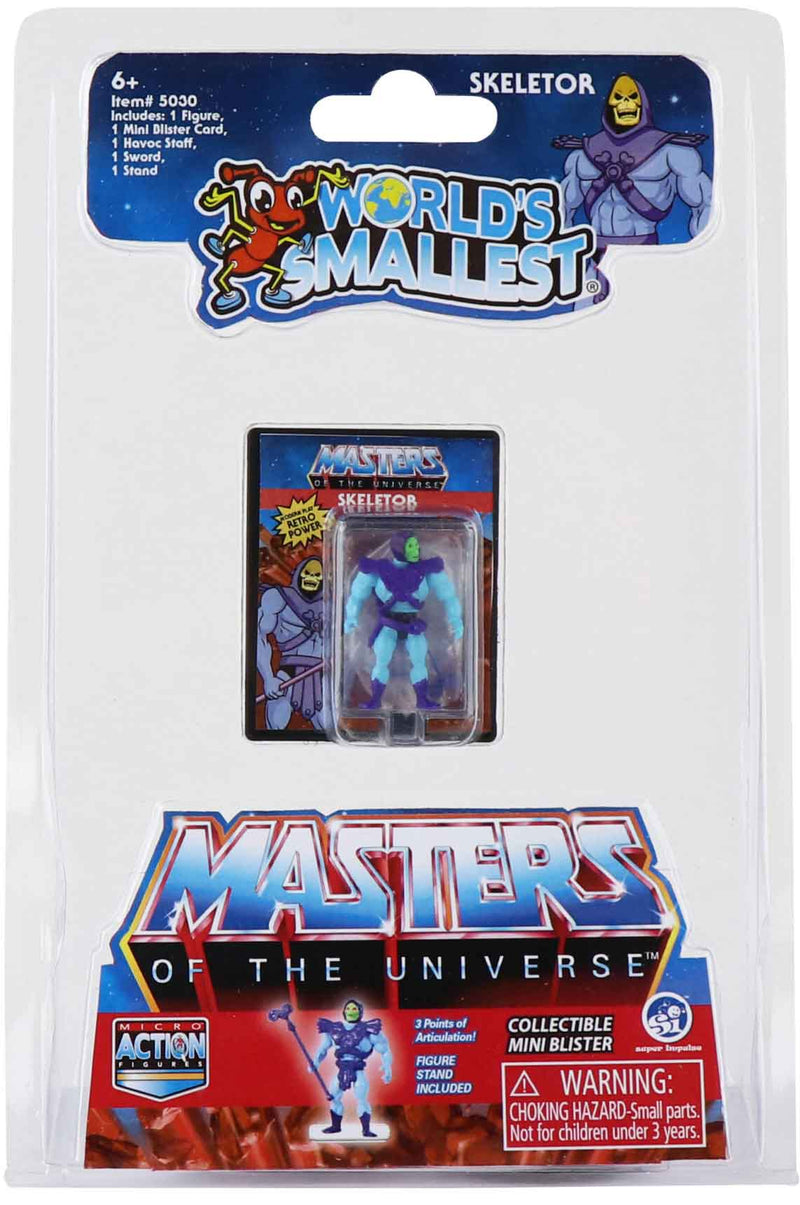 World's Smallest Masters of the Universe Skeletor in package