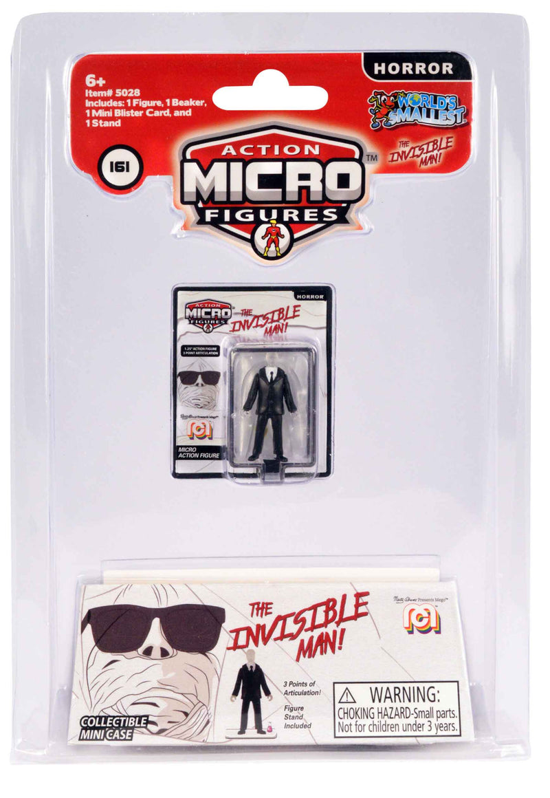 World’s Smallest Mego Horror Micro Action Figures – the invisible man in a package