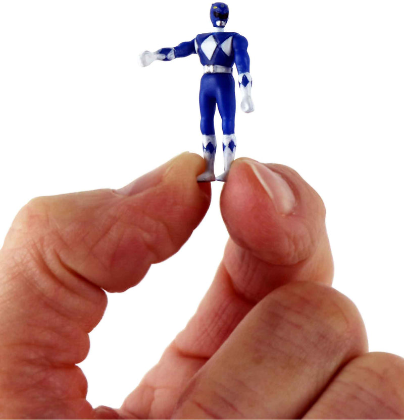 World's Smallest Power Ranger Action Figure - Blue in hand