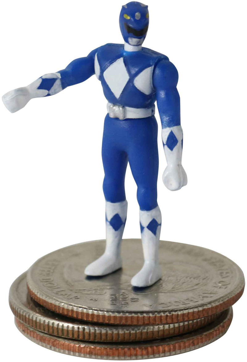 World's Smallest Power Ranger Action Figure - Blue on quarters
