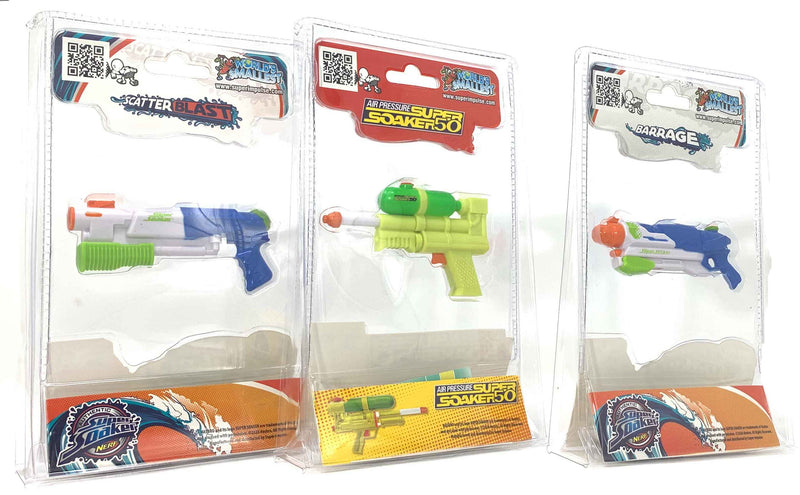 World's Smallest Super Soaker - Set of 3 - SS50, Barrage and Scatter Blast angle