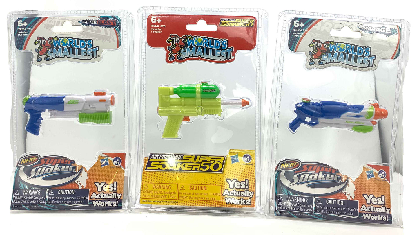 World's Smallest Super Soaker - Set of 3 - SS50, Barrage and Scatter Blast