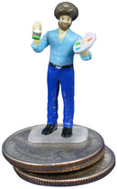 World’s Smallest Bob Ross Pop Culture Micro Figures on quarters