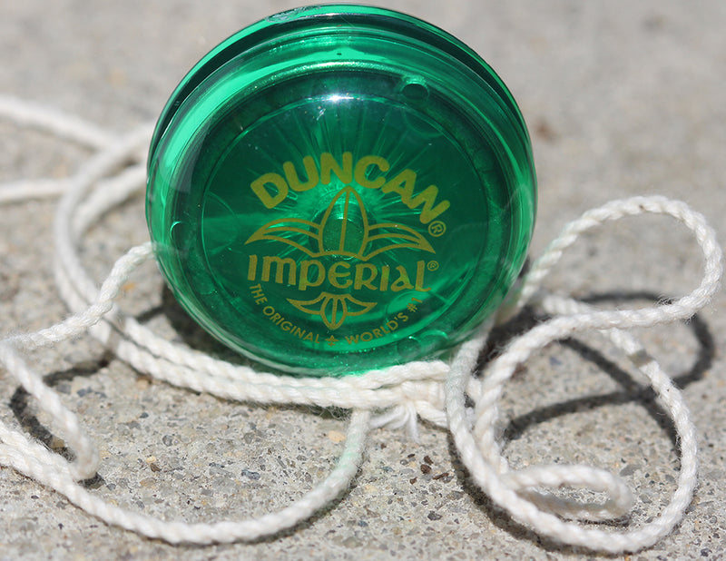 World's Smallest - Duncan Imperial Yo-Yo (Bundle of 3 - Blue, Red or Green) green in aciton