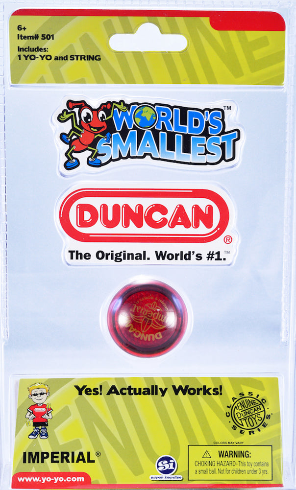 World's Smallest - Duncan Imperial Yo-Yo (Choose 1 Blue, Red or Green) red