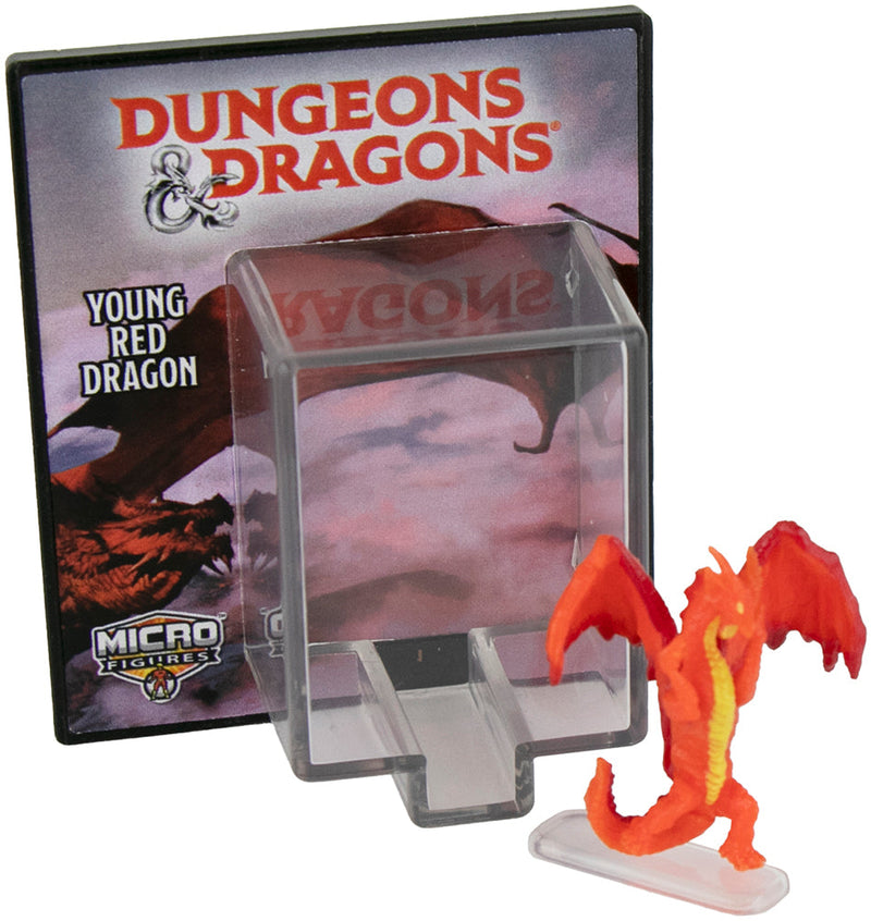World's Smallest Dungeons & Dragons Micro Action Figures (Complete Set Bundle of 4) red dragon
