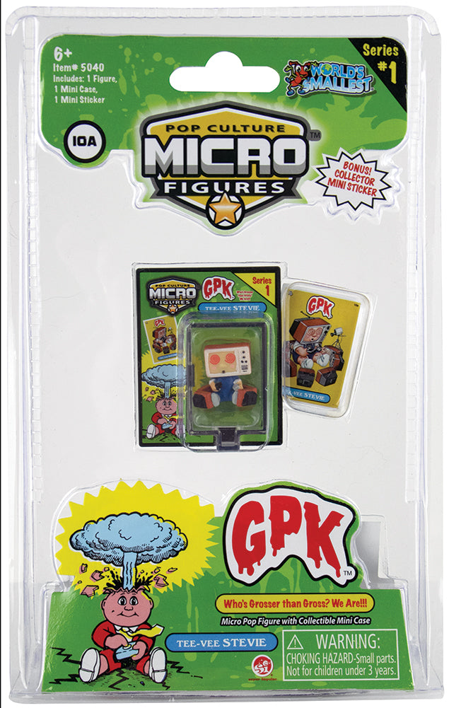 World's Smallest (GPK) Garbage Pail Kids (Tee-Vee Stevie) in package