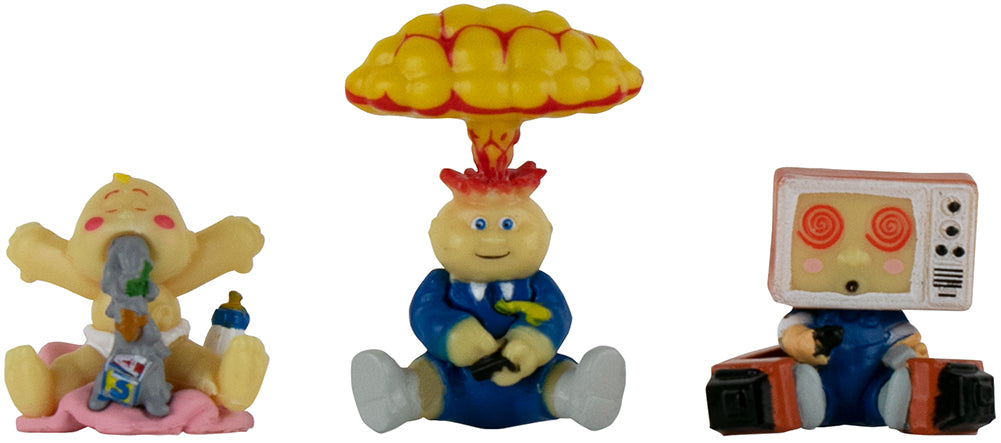 World's Smallest (GPK) Garbage Pail Kids (Geeky Gary) bundle of 3 in action