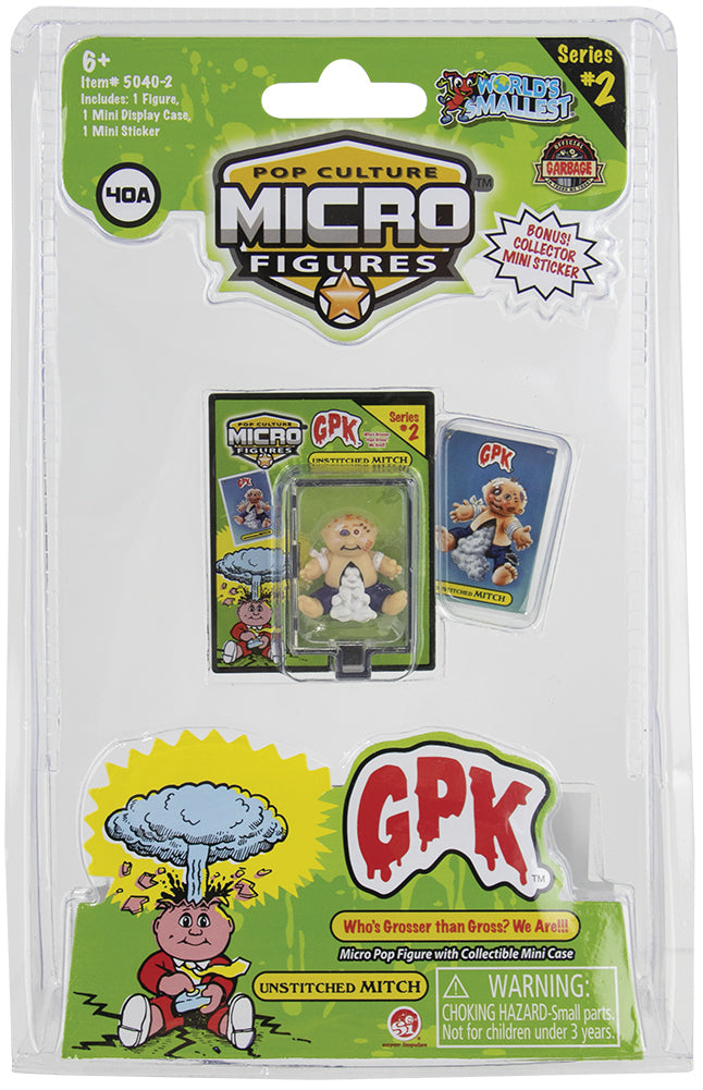 World's Smallest (GPK) Garbage Pail Kids Series 2 (Unstitched Mitch)