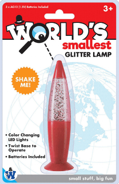 Westminster Worlds Smallest Glitter Lamp red