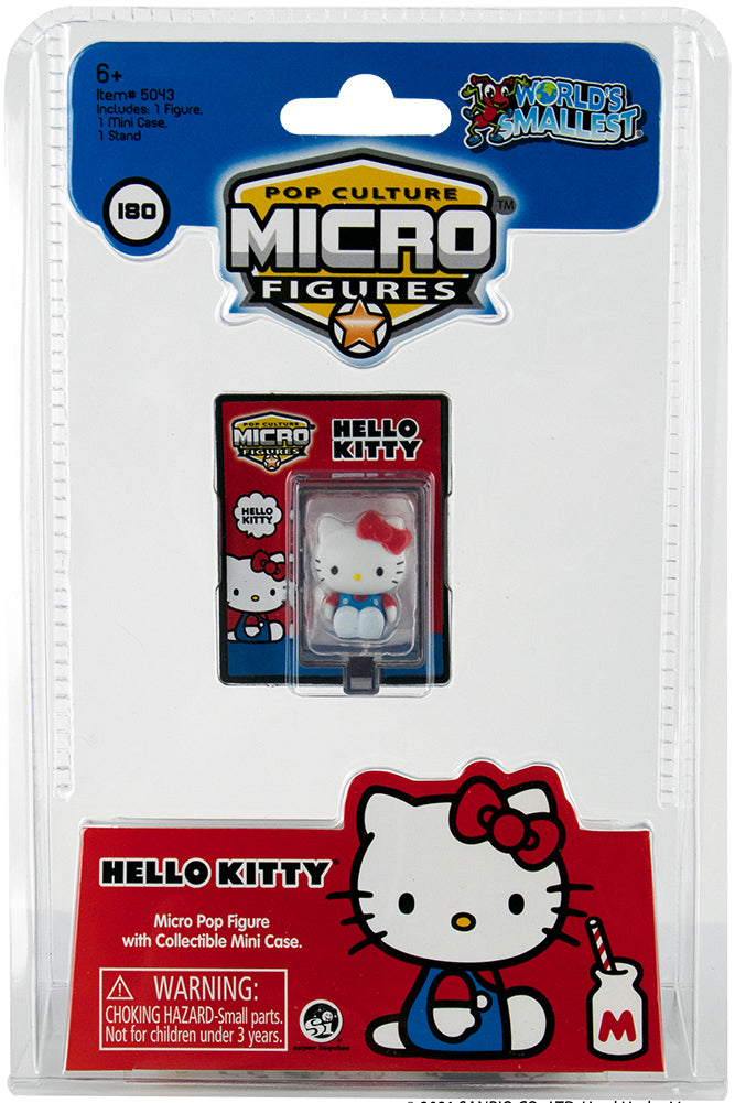 World’s Smallest Hello Kitty® Pop Culture Micro Figures - Blue Classic Sitting Pose